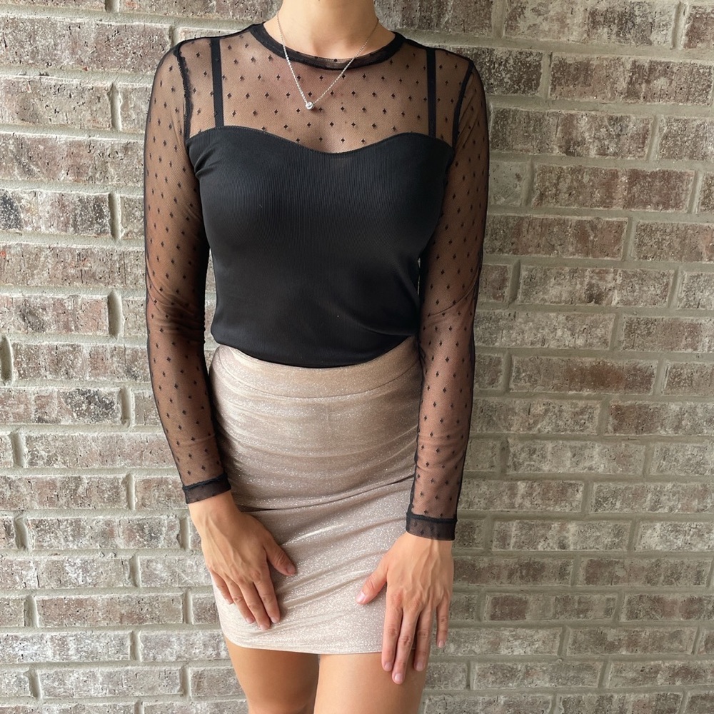 BUNDLE OR SEPARATE - Half-mash Top and Sparkly Pink Pencil Skirt - SAVE TODAY